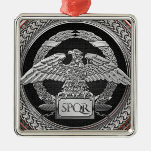 [200] Silver Roman imperial Eagle over de medaille Metalen Ornament