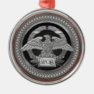[200] Silver Roman imperial Eagle over de medaille Metalen Ornament