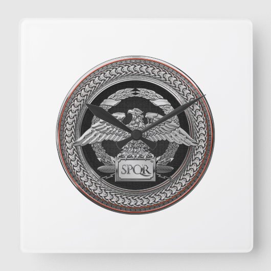 [200] Silver Roman imperial Eagle over de medaille Vierkante Klok (Voorkant)