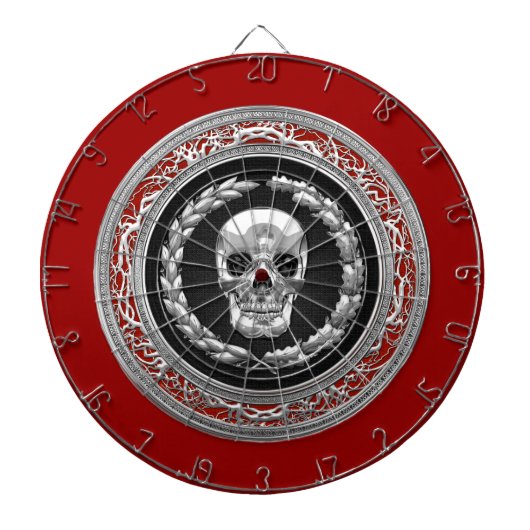 [200] Silver Skull Dartbord (Voorkant)