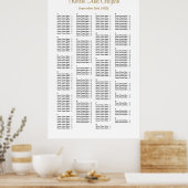 200 Simple Wedding Seating Chart Poster (Keuken)