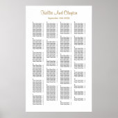 200 Simple Wedding Seating Chart Poster (Voorkant)