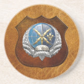 [200] SOWT-embleem Zandsteen Onderzetter (Voorkant)