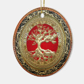 [200] Treasure Trove: Celtic Tree of Life [Gold] Keramisch Ornament (Links)
