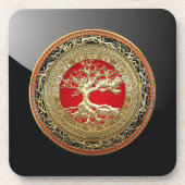 [200] Treasure Trove: Celtic Tree of Life [Gold] Onderzetter (Voorkant)