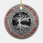 [200] Treasure Trove: Celtic Tree of Life [Silver] Keramisch Ornament (Achterkant)