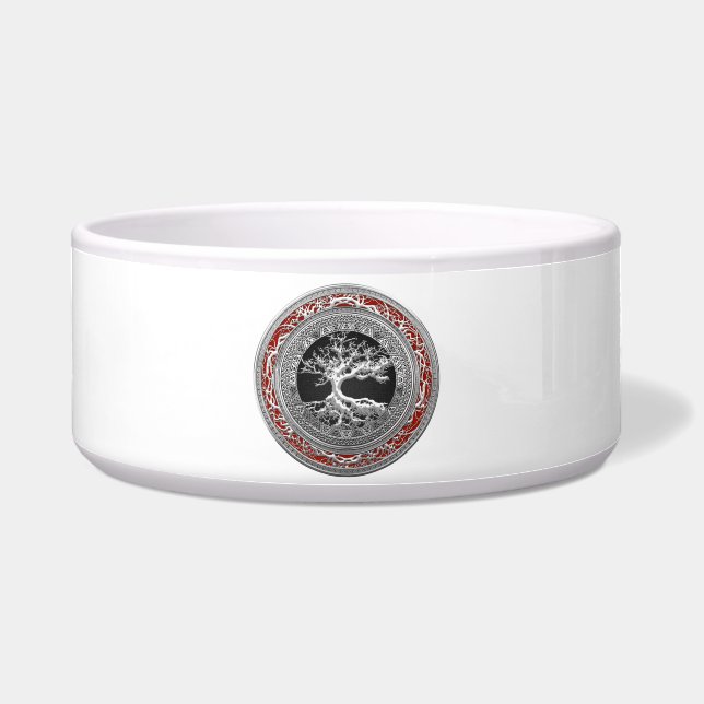 [200] Treasure Trove: Celtic Tree of Life [Silver] Voerbakje (Voorkant)