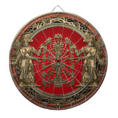 [200] Twee goudniurtas met levensboom Dartbord (Voorkant)