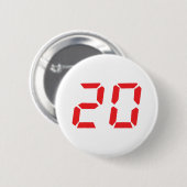 200 uur digitale alarmklok ronde button 5,7 cm (Voorkant /achterkant)
