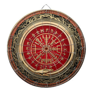 [200] Vegvisir - Viking Gold Magic Runass Dartbord
