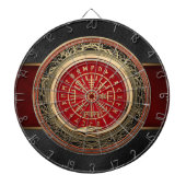 [200] Vegvisir - Viking Gold Magic Runass Dartbord (Voorkant)