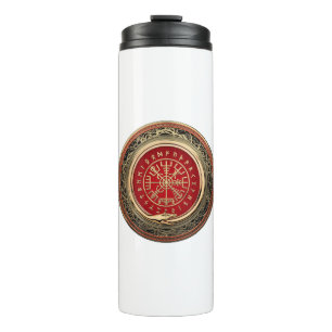 [200] Vegvisir - Viking Gold Magic Runass Thermosbeker