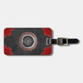 [200] Vegvisir - Viking Silver Magic Runass Bagagelabel (Voorkant horizontaal)