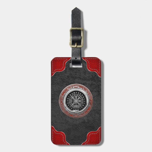 [200] Vegvisir - Viking Silver Magic Runass Bagagelabel (Voorkant verticaal)