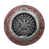 [200] Vegvisir - Viking Silver Magic Runass Dartbord (Voorkant)