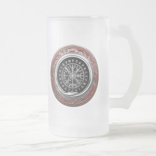 [200] Vegvisir - Viking Silver Magic Runass Matglas Bierpul (Rechts)