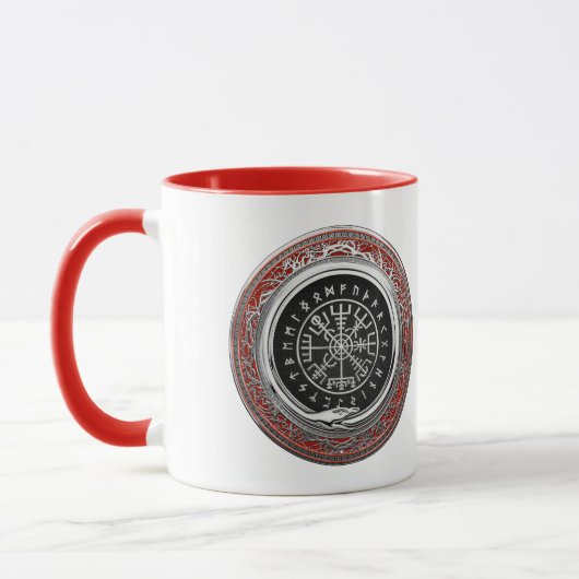 [200] Vegvisir - Viking Silver Magic Runass Mok (Links)