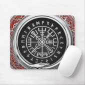 [200] Vegvisir - Viking Silver Magic Runass Muismat (Met muis)