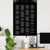 200 zwarte en gouden zweetvaartkaart poster (Thuiskantoor)