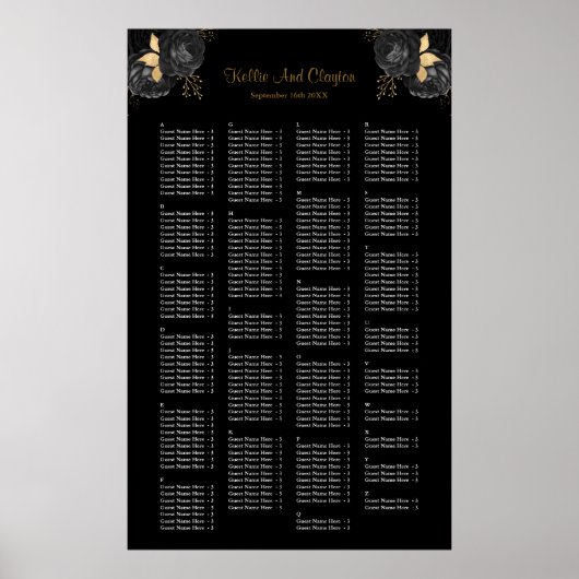 200 zwarte en gouden zweetvaartkaart poster (Voorkant)
