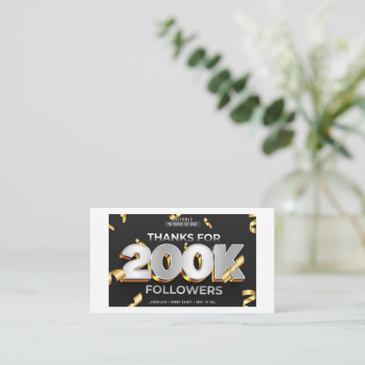 200K feestkaart Informatiekaartje (Staand voorkant)