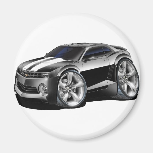 2010-11 Camaro Black-White Car Magneet (Voorkant)