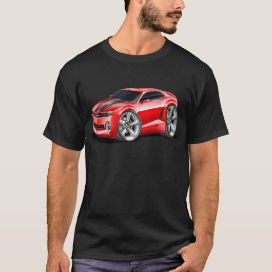 2010-11 Camaro Red-Black Car T-shirt (Voorkant)
