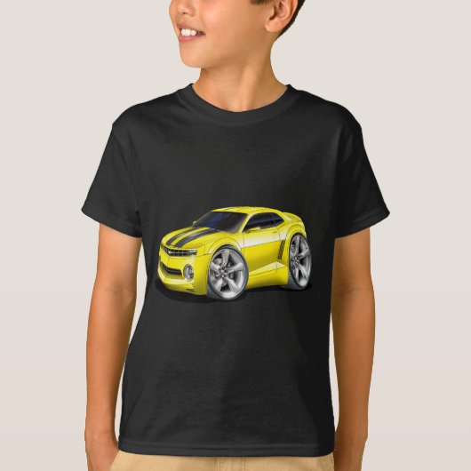 2010-11 Camaro Yellow-Black Car T-shirt (Voorkant)