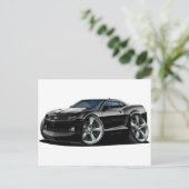 2010-12 Camaro Black-White Car Briefkaart (Staand voorkant)