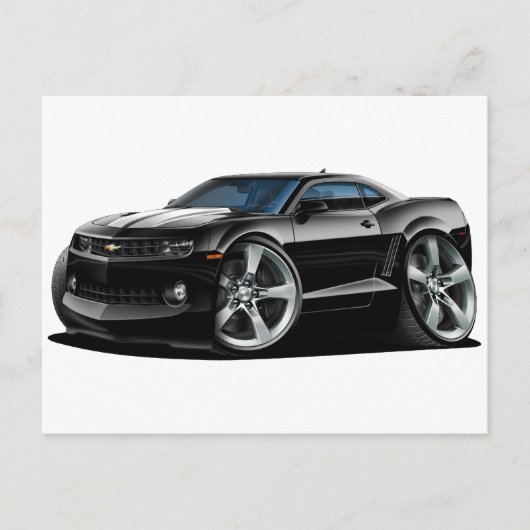 2010-12 Camaro Black-White Car Briefkaart (Voorkant)
