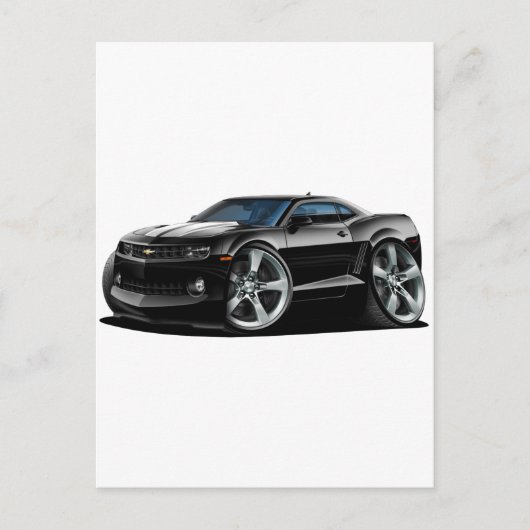 2010-12 Camaro Black-White Car Briefkaart (Voorkant)