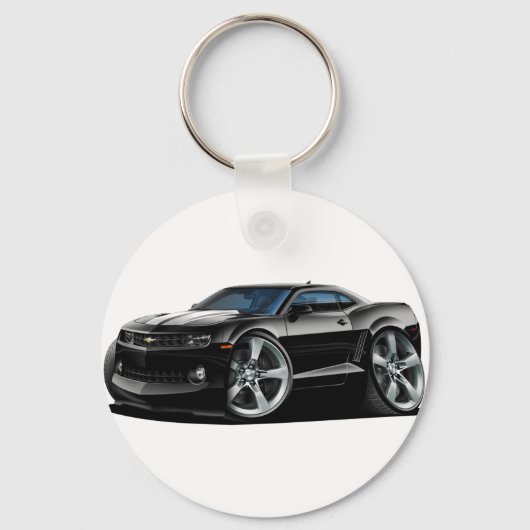 2010-12 Camaro Black-White Car Sleutelhanger (Voorkant)