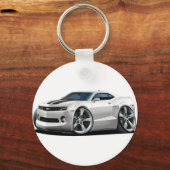 2010-12 Camaro White-Black Car Sleutelhanger (Voorkant)