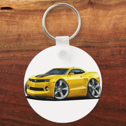 2010-12 Camaro Yellow-Black Car Sleutelhanger (Voorkant)