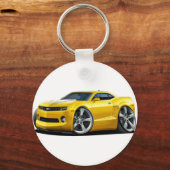 2010-12 Camaro Yellow-White Car Sleutelhanger (Voorkant)