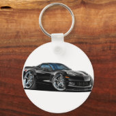 2010-12 Corvette Black Car Sleutelhanger (Voorkant)