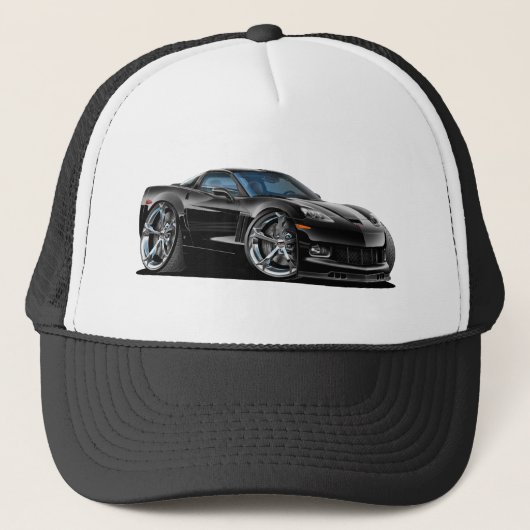 2010-12 Corvette Black Car Trucker Pet (Voorkant)