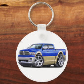 2010-12 Ram Dual Blue-Tan Truck Sleutelhanger (Voorkant)