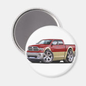 2010-12 RAM Dual Maroon-Tan Truck Magneet (Voorkant / Achterkant)