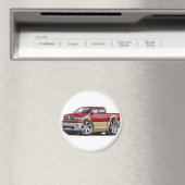 2010-12 RAM Dual Maroon-Tan Truck Magneet (Insitu (Vaatwasser))