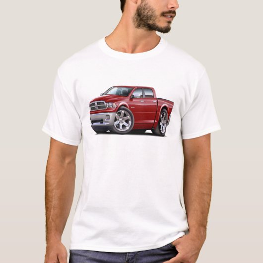 2010-12 Ram Dual Maroon Truck T-shirt (Voorkant)