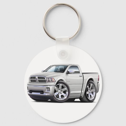 2010-12 Ram White Truck Sleutelhanger (Voorkant)