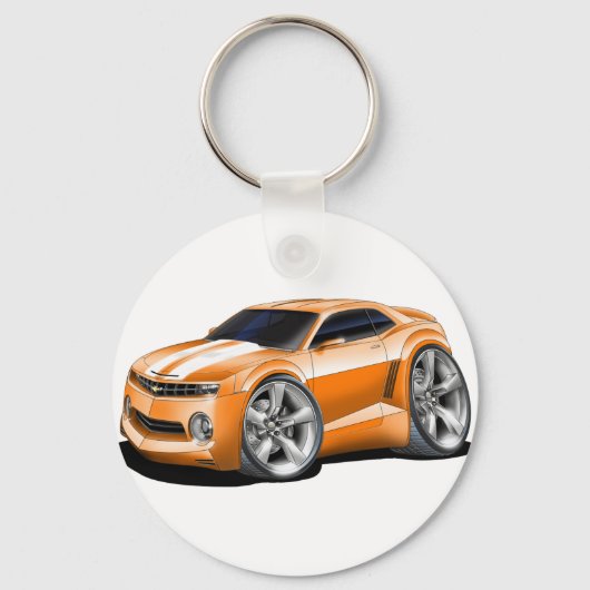 2010-2011 Camaro Oranje-witte auto Sleutelhanger (Voorkant)