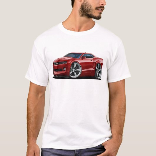 2010-2012 Camaro Maroon Car. T-shirt (Voorkant)