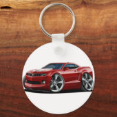 2010-2012 Camaro Maroon-White Sleutelhanger (Voorkant)