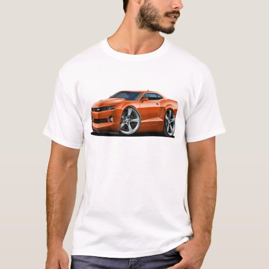 2010-2012 Camaro Oranje auto T-shirt (Voorkant)