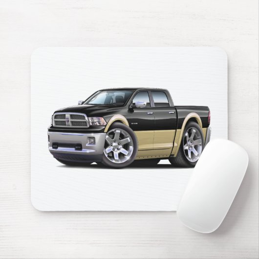 2010-2012 Ram Dual Black-Tan Truck Muismat (Met muis)