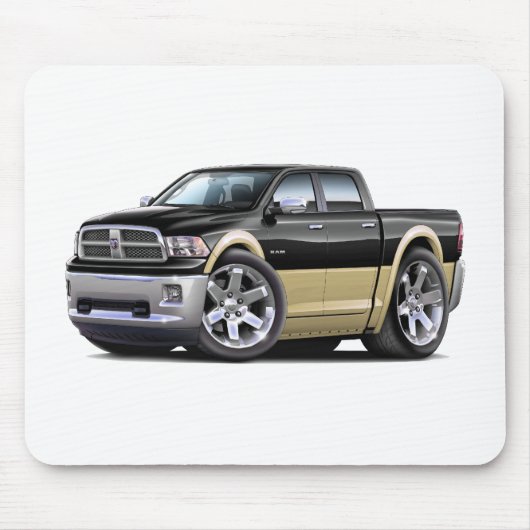 2010-2012 Ram Dual Black-Tan Truck Muismat (Voorkant)