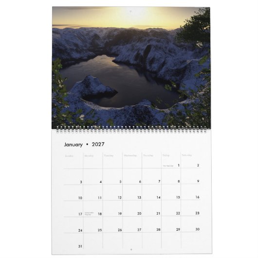 2010 3D-vergaderrooster Kalender (Jan 2027)