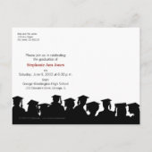 2010 Afstuderen Invitation Red Uitnodiging Briefkaart (Achterkant)